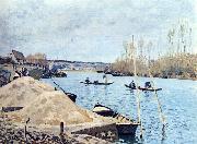 Alfred Sisley, Seine bei Port Marly, Mit dem Sandhaufen